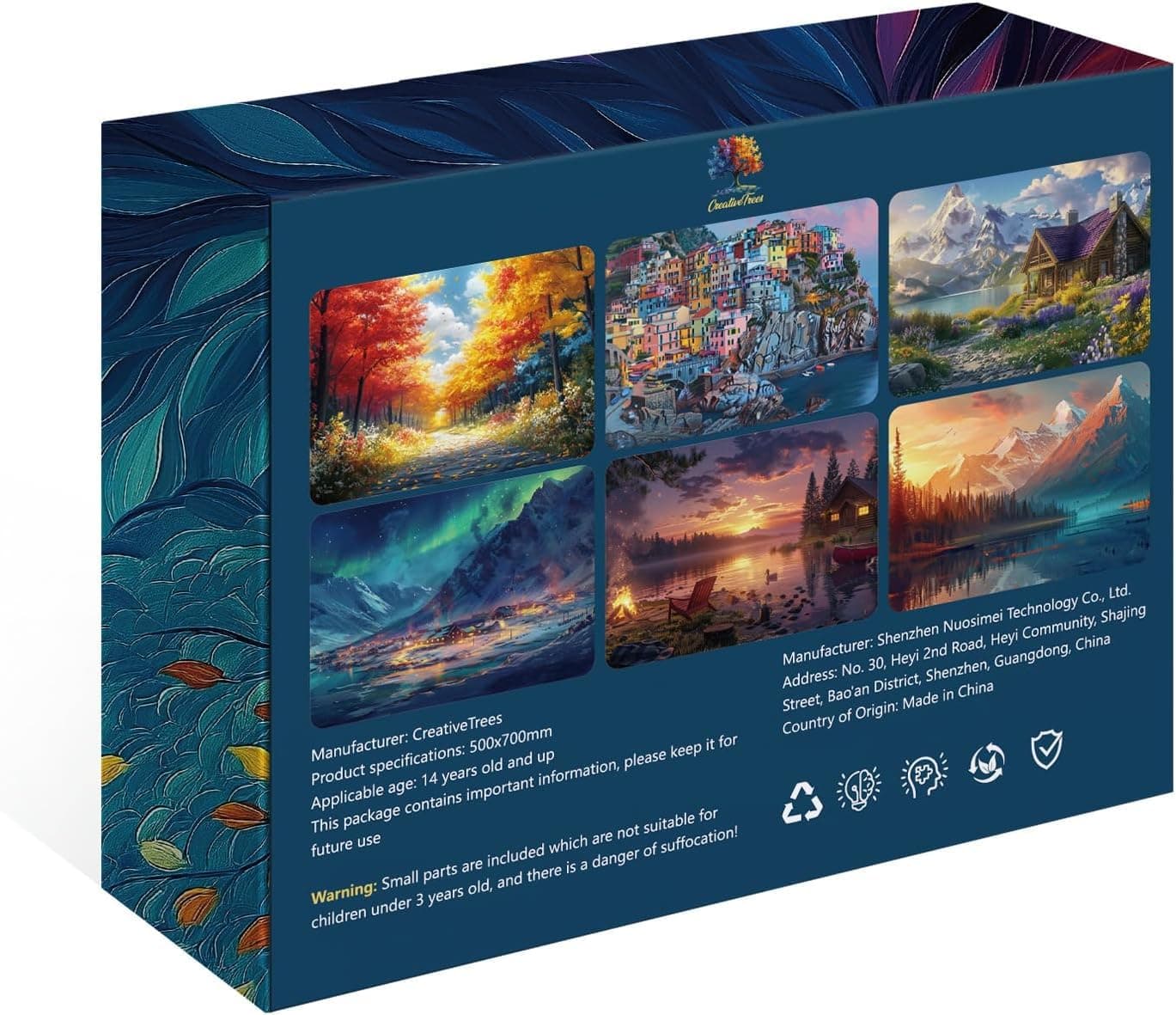 1000 Piece Puzzle for Adults, Tree of Life and Time Mosaic Puzzles for Adults 1000 Pieces, Puzzle with Letters on Back, Size is 27.5"x19.6",Impossible Hard Difficult Fun and Challenging thumbnail 8