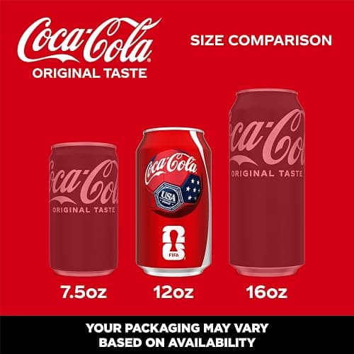 Coca-Cola Fridge Pack Soda Soft Drink, 12 fl oz Cans, 12 Pack - Classic Cola Soda Cans thumbnail 3