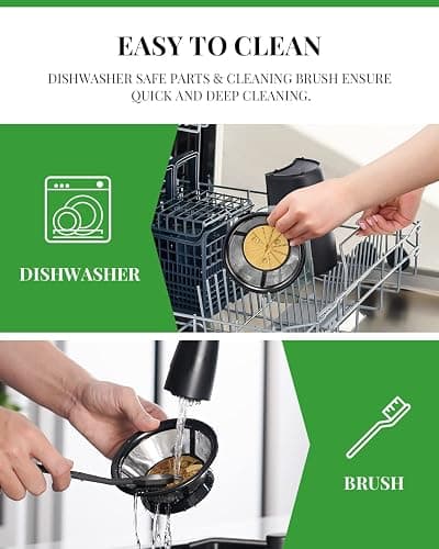 GDOR Juicer Machine, Electric Centrifugal Juicer with Titanium Enhanced Cut Disc, Dual Speeds with 2.5" Feed Chute, for Fruits and Veggies, Anti-Drip, Includes Cleaning Brush, BPA-Free Black thumbnail 7