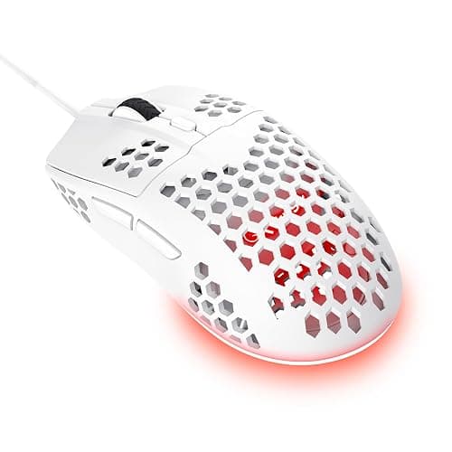 Trust Gaming GXT 928W Helox White Gaming Mouse, Superlight USB Wired Mouse 65g, Adjustable DPI (200-6400), Optical Sensor, 6 Programmable Buttons, RGB LED Lighting, Gaming PC Gaming Laptop Macbook thumbnail 10
