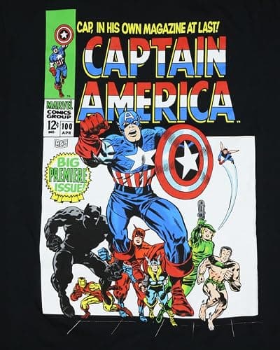 Marvel Comics Captain America 100 Premiere Silver Age Short Sleeve Shirt Men's Adult Graphic Print Tee thumbnail 2