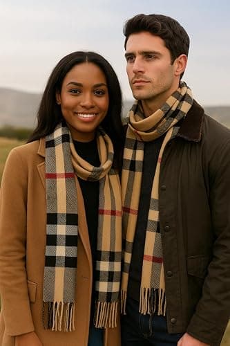 KARMA.DIEM Karierter Schal - Angenehm Weich - Schal kariert für Damen und Herren - London Style - Perfekt für Herbst und Winter 35x180cm thumbnail 4