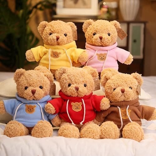 11.8 inches Teddy Bear Stuffed Animals Soft Plush Cute Teddy Bear Doll for Boys Girls (Red) thumbnail 2