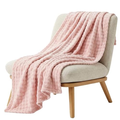 Fluffy 3D Bubble Throw Blanket for Couch & Bed – Cozy Soft Fleece Blankets for Women & Girls – Warm Lightweight Fuzzy Throw (50x60) – Machine Washable Gifts - Image 1