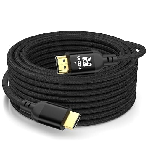 Diyanisly 4K Long Hdmi Cable 85FT Ultra High Speed HDMI 2.0 Cable, Support 4K@60Hz, 3D ARC, Ethernet Audio Video Return HDMI Cord for UHD Xbox PS4/PS5 Roku TV Monitor Laptop PC (Braided, Black) - Image 1