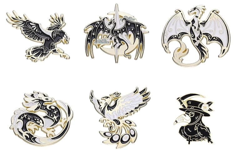 YunZh Enamel pins for Backpacks, Cartoon pins for Bags Jackets Clothing Halloween Punk Accessory DIY Crafts pin - Image 1