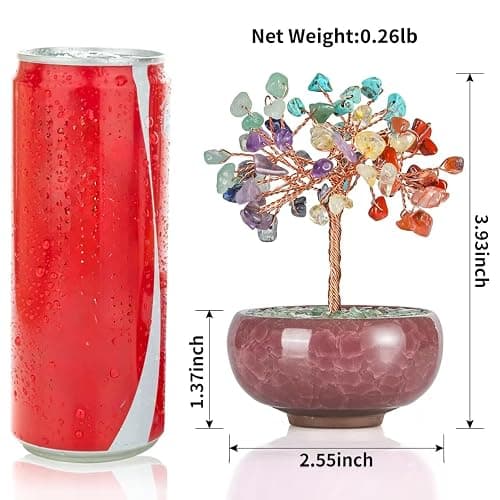 Bosfante Crystal Tree of Life for Wealth & Prosperity,Seven Chakra Tree for Energy Balance,Crystal Decoration for Home thumbnail 2