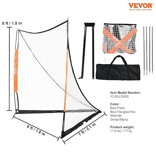 VEVOR Portable Lacrosse Goal - Complete Training Accessory Set with Extended Coverage for Youth and Adults thumbnail 8