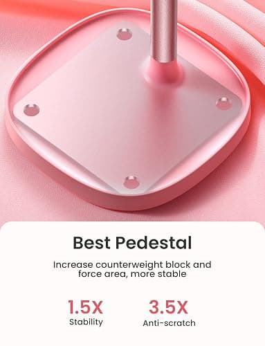 LISEN Pink Vanity Girls Room Decor Kitchen Accessories, Cute Pink Cell Phone Stand Bathroom Living Room Essentials Decor Offices Desk Accessories for iPad mini Phone Holder 4-10 in thumbnail 5