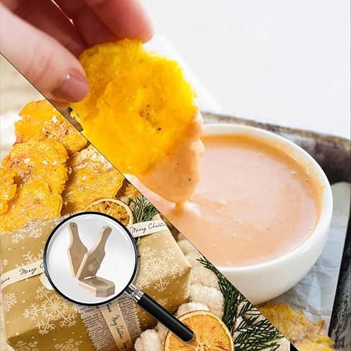 Bamboo Tostones Plantain Press Plantain Smasher Maker - Authentic Caribbean Flavor, 2-in-1 Tostones and Plantain Cups, Perfect for Tostones and Stuffed Plantains,6.8 * 3 * 2.36inch thumbnail 2