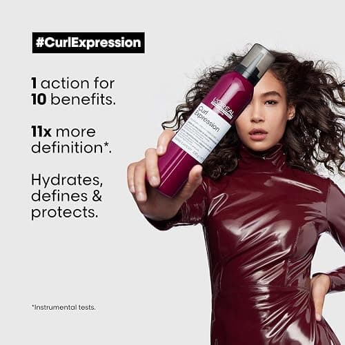 L'Oréal Professionnel Paris Curl Expression 10-in-1 Mousse - Multi-Benefits For Curly and Coily Hair - Defines and Strengthens Curls With Heat Protection, Silicone, Paraben and Alcohol-Free thumbnail 3