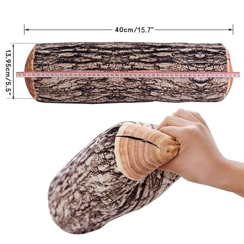 HYSEAS Decorative Round Throw Pillow, 3D Digital Print Comfortable Kids Funny Cute Wood Log Pillow Cylinder Floor Cushion for Home, Couch, Sofa, Bedroom, Living Room Decor, Trunk, 2 Pack thumbnail 4