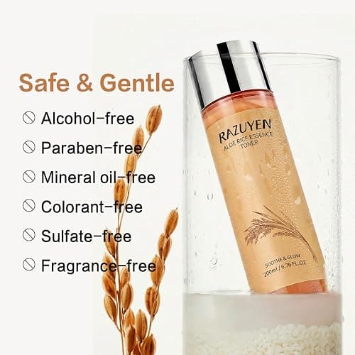 RAZUYEN Rice Toner with Aloe Leaf Water, Niacinamide and Centella Asiatica, Milky Toner for Soothing and Glowing Skin, Vegan, Alcohol and Fragrance Free thumbnail 6