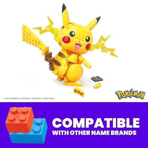 MEGA Pokémon Building Toys Set Build & Show Pikachu with 205 Pieces, Articulated and Poseable, 4 Inches Tall, for Kids thumbnail 4