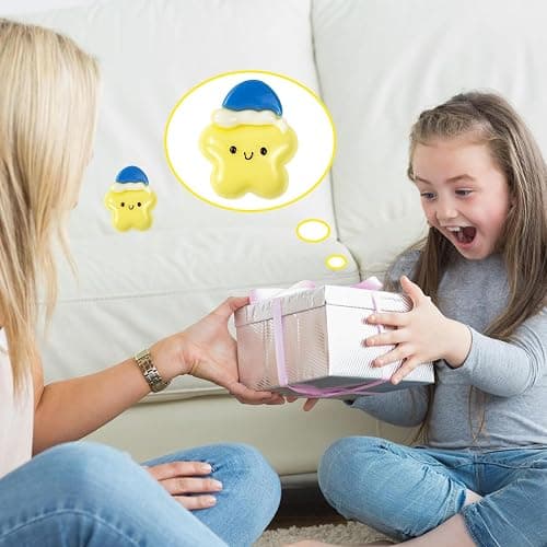 Taba Squishy Star, Silicone Squeeze Toy for Stress Relief, Cute Kawaii Squeeze Toys for Adults & Kid, Stress Relief Toys, Birthday Party, Anniversary, Holiday Stress-Relieving Gift thumbnail 7