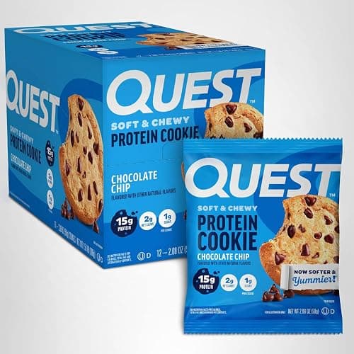 Quest Nutrition Chocolate Chip Protein Cookie, 15g Protein, 1g Sugar, 2g Net Carbs, Keto Friendly, High Protein, Low Carb; 12 Count thumbnail 11