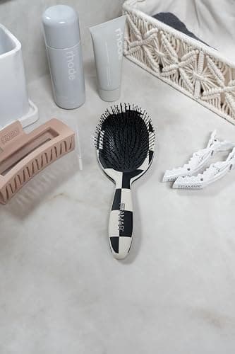 FRAMAR Checkered Print Hair Brush Detangler – Wet Hair Brushes For Women, Womens Hair Brush, Black and White Checkered Hair Accessories, Hairbrush For Women, Cepillos Para Cabello – Detangle Brush thumbnail 8