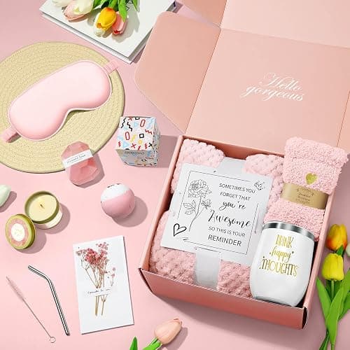 Mothers Day Gifts for Mom Wife Grandma Daughter Friends Sister, Happy Birthday Gifts for Women Mom Her Friend Sister Wife Grandma, Self Care Gift Get Well Relaxing Spa Gift Basket Set thumbnail 2