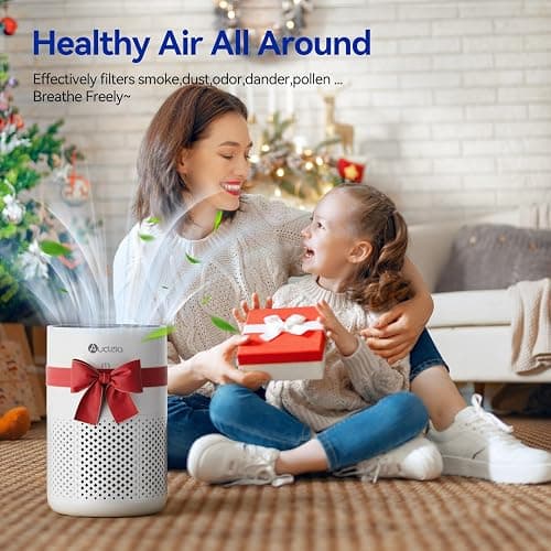 Air Purifiers for Bedroom up to 588 Ft², 20dB Bedroom Air Purifier for Small Room Removes Dust Pets Hair Smoke Odor with Aromatherapy Function(White) - Standard Size - White thumbnail 6