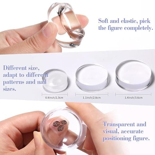 BORN PRETTY French Tip Nail Stamp 6PCS Art Stamper With Scrapers | Silicone Stamping Long & Short Jelly Stamper Kit for French Manicure Home DIY Art Salon thumbnail 5