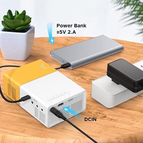 Mini Projector, Meer Portable Pico Full Color LED LCD Video Projector for Children Present, Video TV Movie, Party Game, Outdoor Entertainment with HDMI USB AV Interfaces and Remote Control thumbnail 4