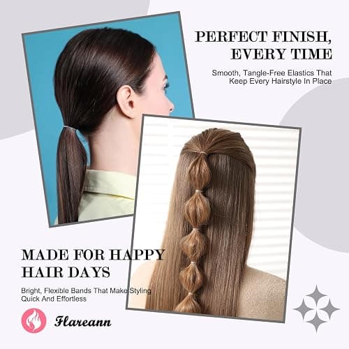 Flareann 2000pcs Clear Elastic Hair Bands – Hair Ties, Rubber Hair Ties & Soft Hair Elastics, No-Snag Durable Accessories for Women & Girls thumbnail 6