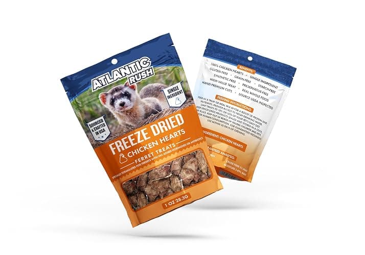 Freeze Dried Small Pet Treats - Resealable Bag of Treats for Ferrets - Ferret Snacks - Single Ingredient Ferret Food With No Preservatives Or Fillers- Small Animals Treats (1oz, chicken Heart) thumbnail 7