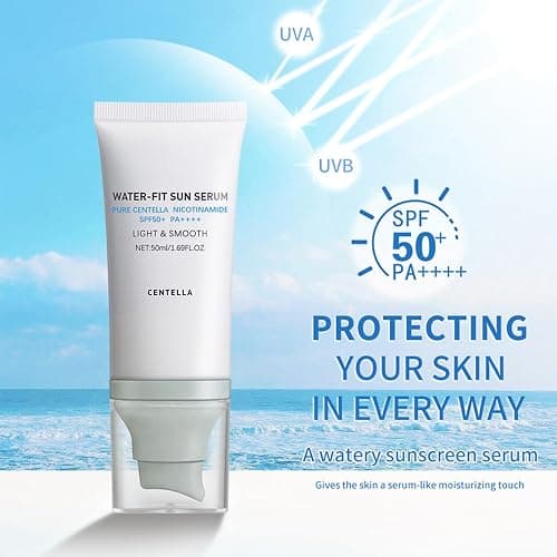 𝐶𝑒𝑛𝑡𝑒𝑙𝑙á Sunscreen SPF 50, Face Sun Screen Long-Lasting, Cen-tella Madagascar Sunscreen, Korean Skincare (Blue 2) - Blue 2 thumbnail 9