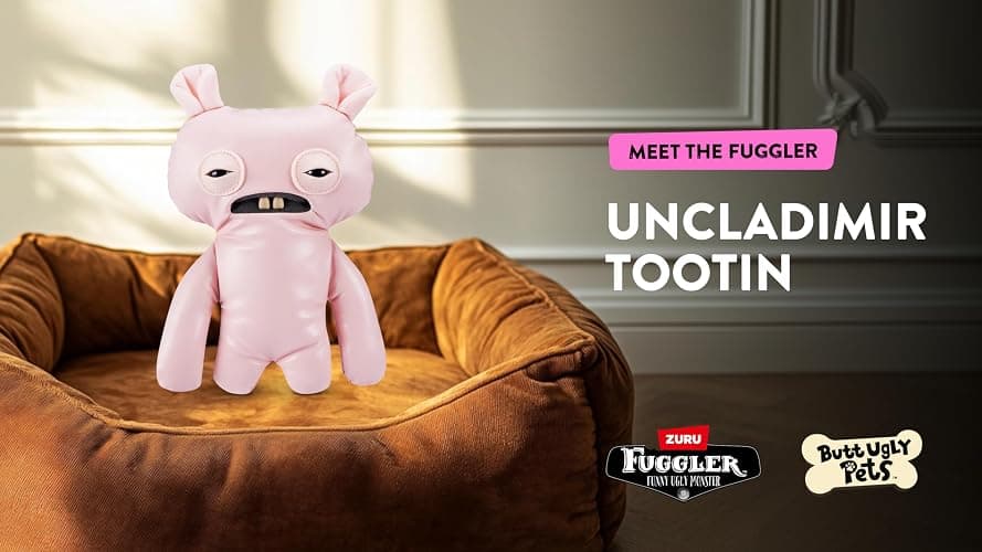 Fuggler Butt Ugly Pets 9-inch Series 1 by ZURU, Funny Ugly Monster Plush Toy (Uncladimir Tootin Cat, Reek-o Cat) thumbnail 6