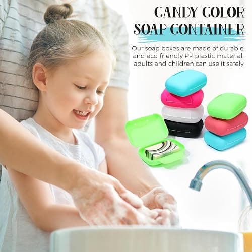 Nuogo 30 Pcs Soap Box Holder Bulk Portable Travel Soap Dish Case Plastic Leakproof Container for Home Bathroom Outdoor Camping Hiking Vacation Gym Shower thumbnail 3