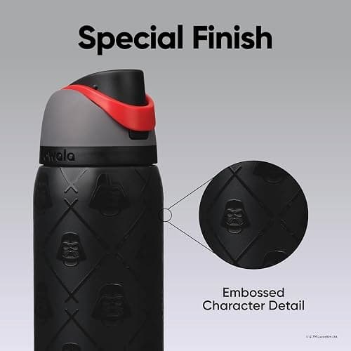 Star Wars Owala FreeSip Insulated Stainless Steel Water Bottle with Straw, BPA-Free Sports Water Bottle, Great for Travel, 32 Oz, Darth Vader thumbnail 8