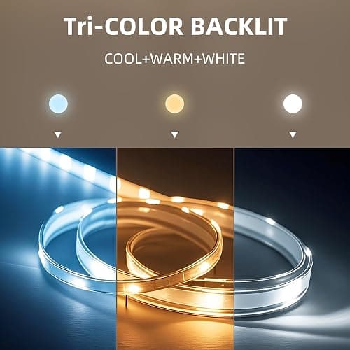 Hansong Bluetooth Hollwood Mirror with Lights, Dimmable, Backlit + Front Lit, Lighted Vanity Mirror for Wall, Memory Function, Tempered Glass - 58 X 46-bf-bluetooth thumbnail 7