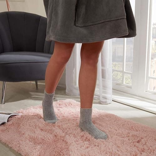 Sienna Blush Pink Rug for Living Room, Super Soft Anti-Slip Small Rugs for Bedroom Modern Fluffy Shaggy Area Rug Thick Pile Non-Shedding Floor Carpet, 80 x 150cm thumbnail 2