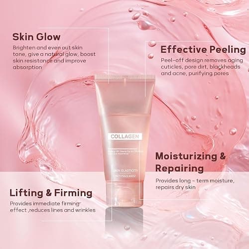 Collagen Night Wrapping Mask, Collagen Face Mask, Overnight Peel Off Facial Mask, Korean Skin Care, Boosts Elasticity & Hydration, Reduces Sagging & Dullness For Glowing Skin 75ml thumbnail 4