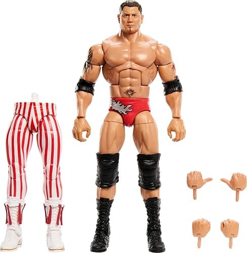 Mattel WWE Elite Collection Action Figure Royal Rumble Batista with Accessory and Virgil Build-A-Figure Parts - Image 1