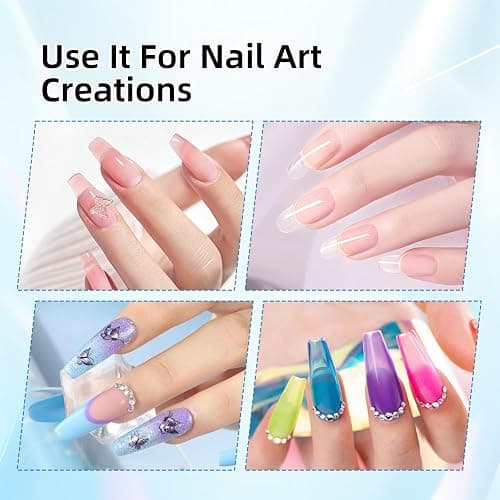 JODSONE 18ml Nail Glue Gel Polish U V Light Cured Clear Press on Nails Extension Fake at Home Salon DIY thumbnail 6