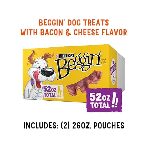 Purina Beggin' Strips With Real Meat Dog Training Treats With Bacon and Cheese Flavors - (Pack of 2) 26 oz. Pouches thumbnail 6