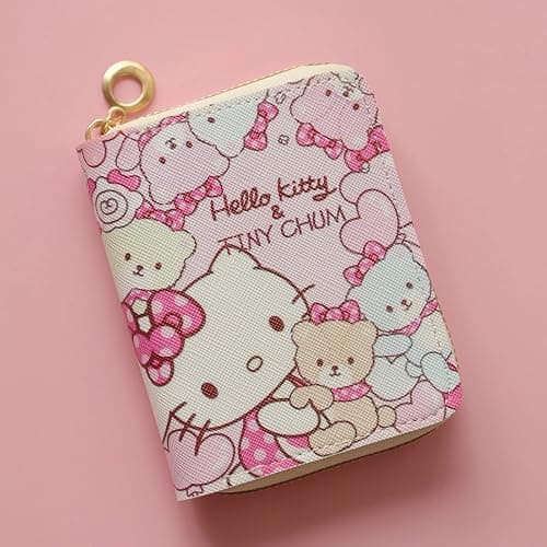 Small Wallet for Women and Girl, Short PU Leather Zipper Cute Coin Purse, 2Pce thumbnail 4