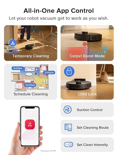 roborock Q7 L5 Robot Vacuum and Mop Combo, 8,000Pa Suction, Upgraded from Q5 Pro, Dual Anti-Tangle System, LiDAR Navigation, Multi-Level Mapping, Self-Charging Robotic Vacuum Cleaner, Black thumbnail 7