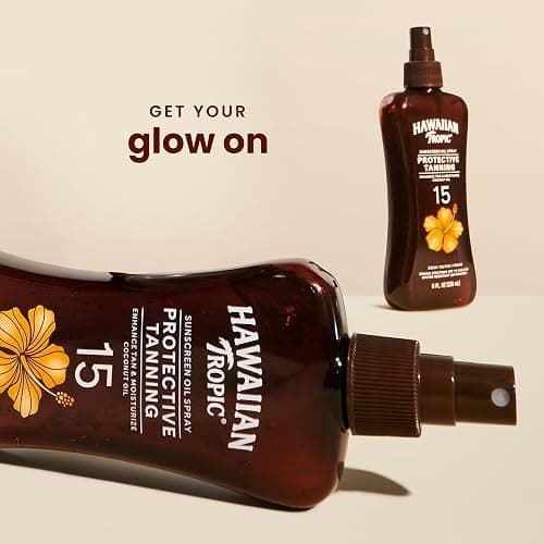 Hawaiian Tropic Sunscreen Protective Tanning Dry Oil Broad Spectrum Sun Care Sunscreen Spray - SPF 15, 8 Ounce, Sun thumbnail 2