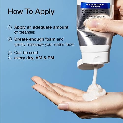 ANUA Gentle Foaming Cleanser 5.07 fl oz (150ml) - with Hyaluronic Acid, Glycerin, Zinc, and Panthenol, Korean Face Wash for Dry Skin, Ideal for Double Cleansing thumbnail 6