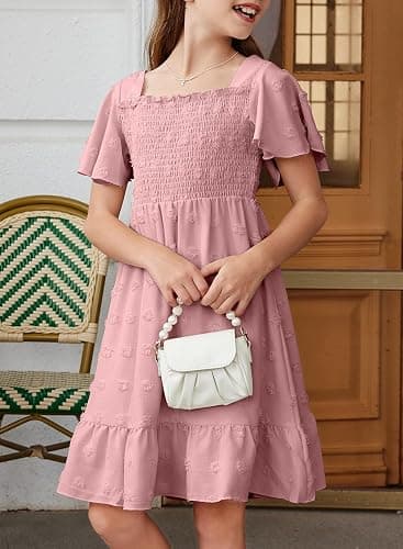 blibean Tween Girls Summer Dresses Kids Polka Dot Dress Size 6-15 Years thumbnail 7