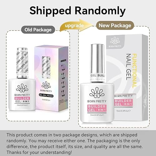BORN PRETTY Builder Gel for Nails, 8-in-1 Milky White Clear Builder Nail Gel for Nail Apex and Gel Extension Strengthener, Nail GLue Gel Hard Gel Base Rhinestone Nail Glue Gel in a Bottle 15ml thumbnail 5