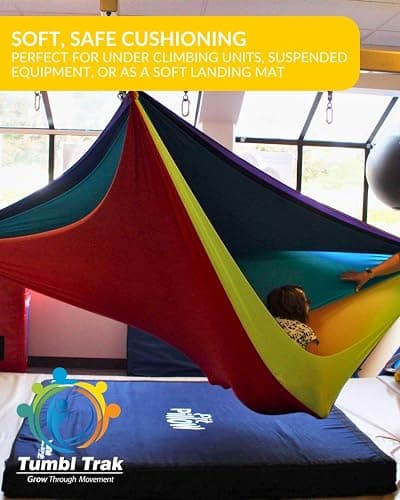 Sensory Crash Mat for Kids – Soft, Cushioned Landing with Low-Density Foam and Washable Denim Cover – Ideal for Sensory Rooms and Therapy (4FT X 6FT X 8IN) thumbnail 6