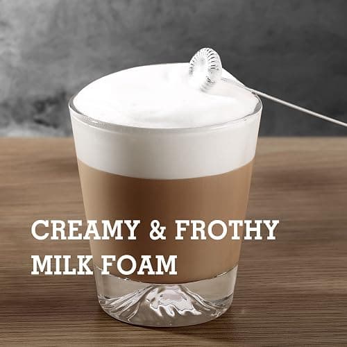 SIMPLETaste Milk Frother Handheld Battery Operated Electric Foam Maker, Drink Mixer with Stainless Steel Whisk and Stand for Cappuccino, Bulletproof Coffee, Latte thumbnail 5