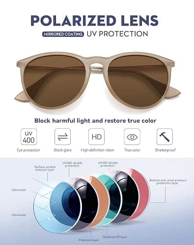 Retro sunglasses womens 2024 trendy round classic glasses thumbnail 4