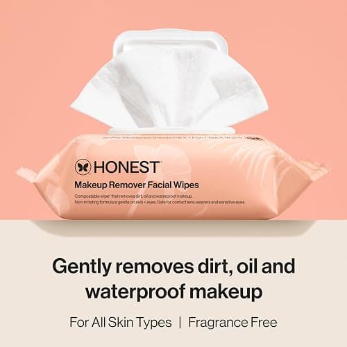 Honest Beauty Cleansing Makeup Remover Facial Wipes, Fragrance-Free, 90ct thumbnail 2