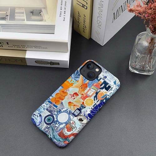Generic Compatible with for iPhone 15,Fish European Collage Blue Phone Case for Girl Women Boy Men,Scratch Resistant Shockproof Cover Case for iPhone 15 thumbnail 6