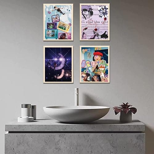 BDSHUNBF Poster Set mit 6 Album Cover Olivia, Leinwand Wandkunst, Musik Poster, Ästhetische Leinwand, für Teenager Schlafzimmer Raumdekoration Ungerahmt thumbnail 3