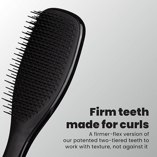 Tangle Teezer Ultimate Detangler Curly Hair Brush, 3C to 4C, Black | Patented two-tier, firm-flex teeth detangle, reduce breakage & frizz on wet or dry hair; hairbrush for curly to coily hair thumbnail 2